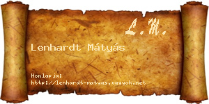 Lenhardt Mátyás névjegykártya